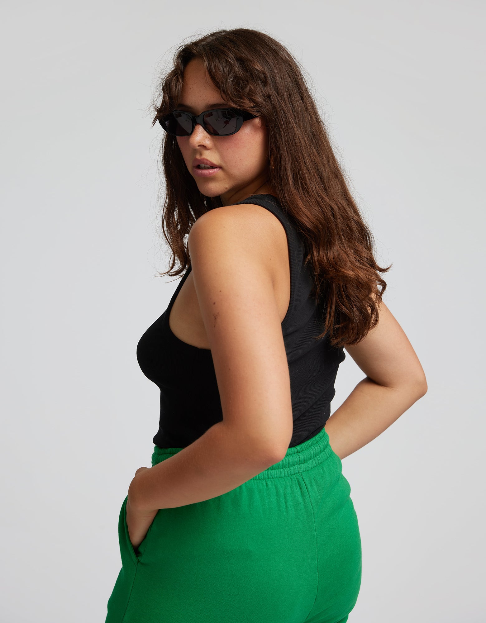 Shoulderless tank top best sale