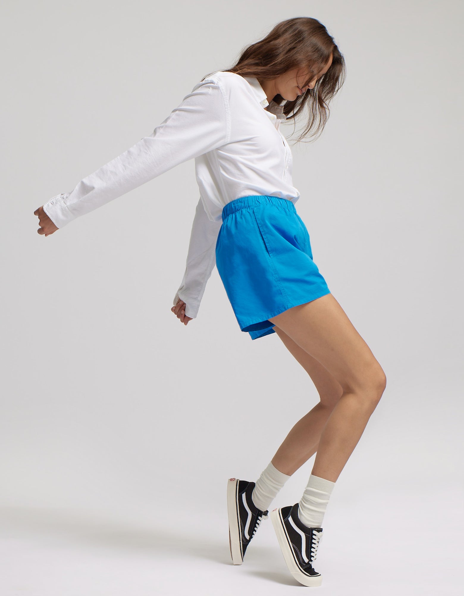 Women Organic Twill Shorts Cloudy Grey – Colorful Standard